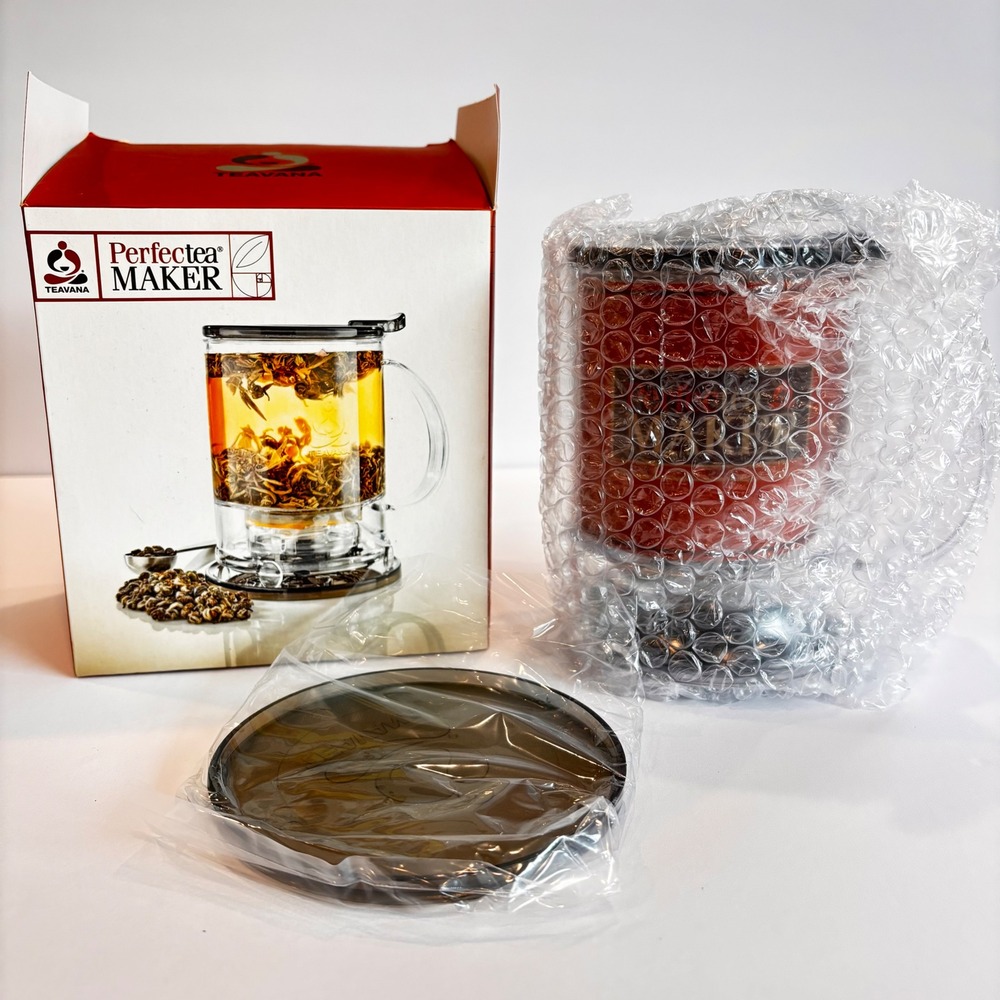Teavana Perfectea Maker 16oz Loose Leaf Tea Steeper Bottom Dispensing Clear New